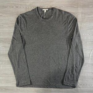 James Perse Cotton Linen blend t-shirt sz 2 US M color Grey NWT $155 made Japan